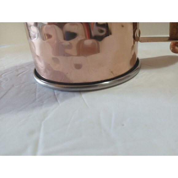 Vintage Mug-Hammered Copper- Wood Handle -5'inch-Stainless Steel Interior - Picture 11 of 16